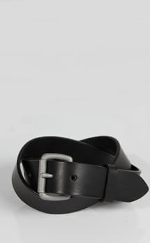 Tanner Goods Belt: Dull Metal On Black